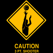 CAUTION 3 PT. SHOOTER T-SHIRT (BLACK)